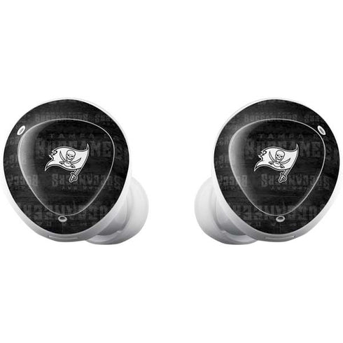 NFL Tampa Bay Buccaneers Black & White Galaxy Buds Plus Skin